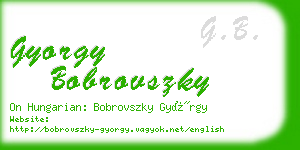 gyorgy bobrovszky business card